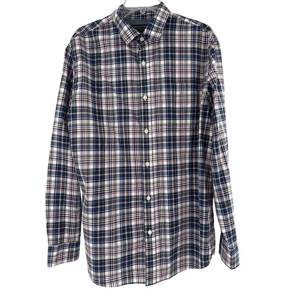 Banana Republic Mens Stretch Soft Wash Plaid Shirt L - Picture 1 of 6